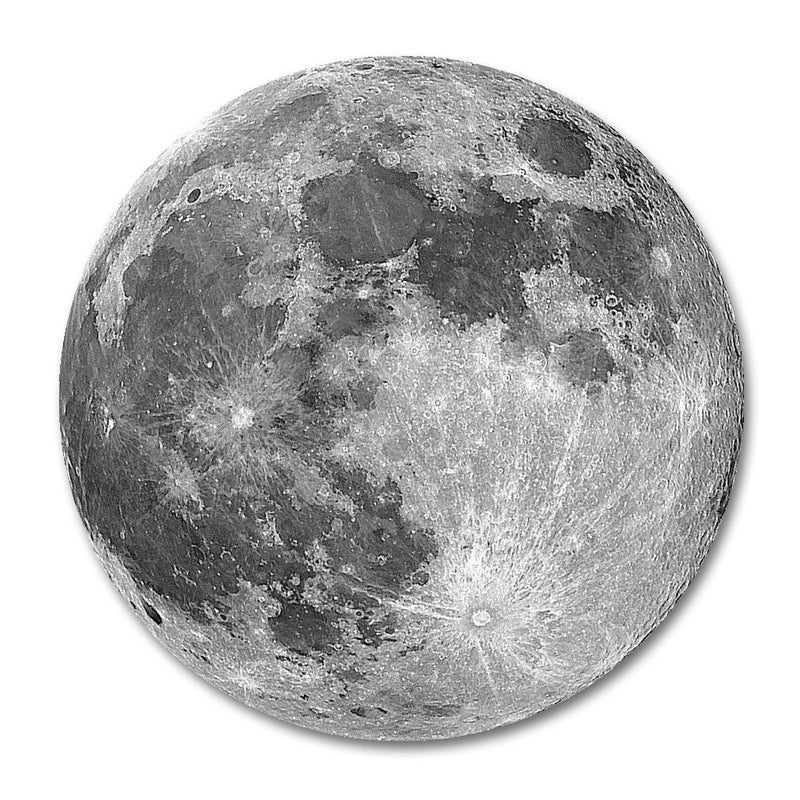 Smooffly Round Moon Mouse Pad, Special Earth Grey Fashion Design Circular Mousepad with Rubber 20cm - Image 1